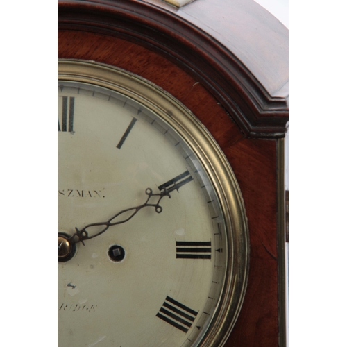 1098 - HEITSZMAN, CAMBRIDGE. AN EARLY 19th CENTURY FIGURED MAHOGANY VERGE BRACKET CLOCK the archtop case wi... 