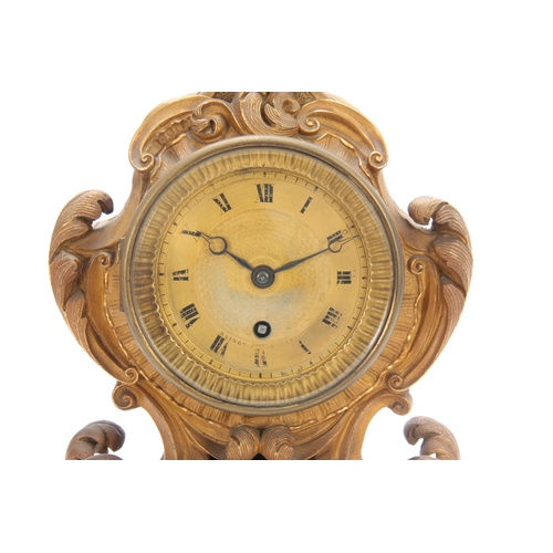 1105 - RAINGO FRERES a PARIS. A MID 19th CENTURY FRENCH ORMOLU MANTEL CLOCK the rococo style case with scro... 