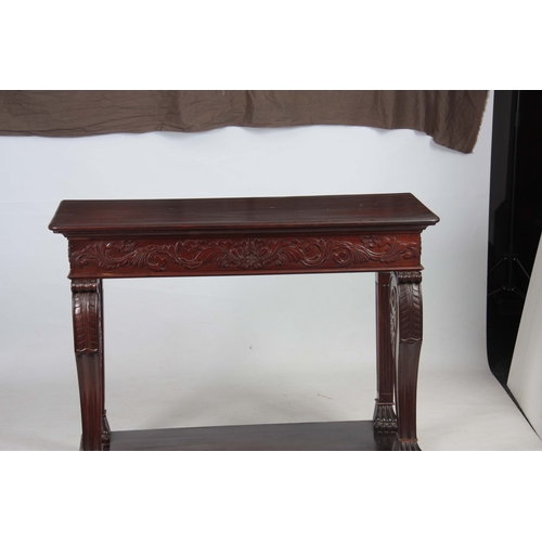 1179 - A REGENCY ANGLO-INDIAN ROSEWOOD CONSOL TABLE the moulded top with rounded corners above a frieze dra... 