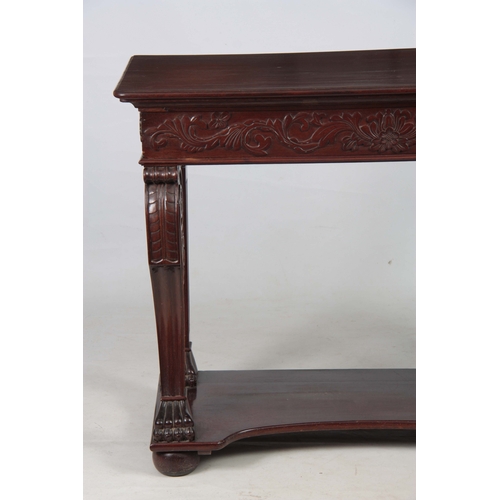 1179 - A REGENCY ANGLO-INDIAN ROSEWOOD CONSOL TABLE the moulded top with rounded corners above a frieze dra... 