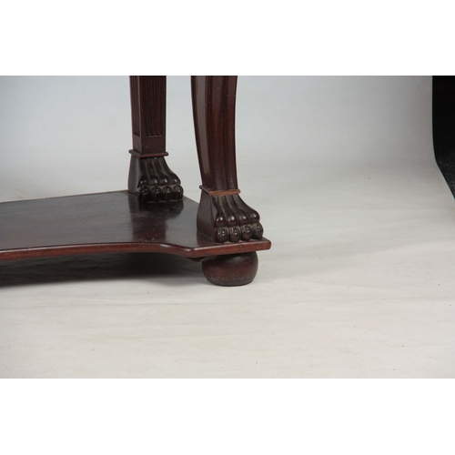 1179 - A REGENCY ANGLO-INDIAN ROSEWOOD CONSOL TABLE the moulded top with rounded corners above a frieze dra... 