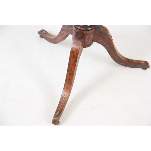 1184 - A REGENCY BRASS INLAID ROSEWOOD ADJUSTABLE MUSIC STAND with crossbanded top above a ring turned adju... 