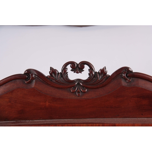 1216 - A WILLIAM IV FLAMED MAHOGANY CHIFFONEER with a raised superstructure above a convex moulded top draw... 