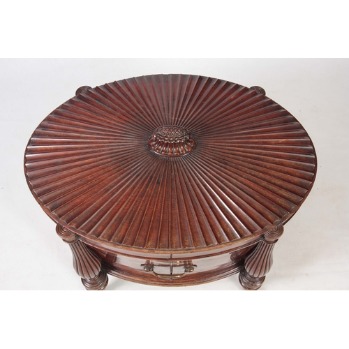 1237 - A FINE GEORGE III HEPPLEWHITE MAHOGANY OVAL CELLERETTE / WINE COOLER OF GENEROUS SIZE the slightly r... 