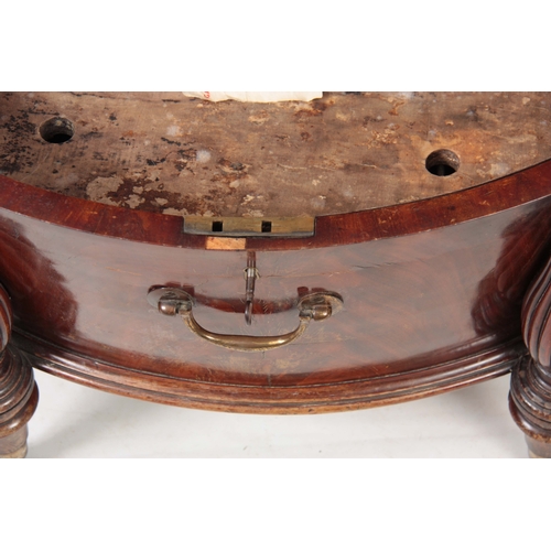 1237 - A FINE GEORGE III HEPPLEWHITE MAHOGANY OVAL CELLERETTE / WINE COOLER OF GENEROUS SIZE the slightly r... 