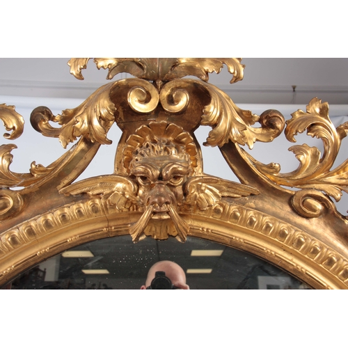 1321 - A LARGE EARLY 19TH CENTURY VENETIAN CARVED GILT GESSO PIER MIRROR with elaborate leaf carved frame s... 