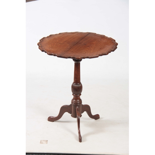 1329 - A LATE 18TH CENTURY ANGLO INDIAN ROSEWOOD OCCASIONAL TABLE the circular top with shaped, moulded edg... 