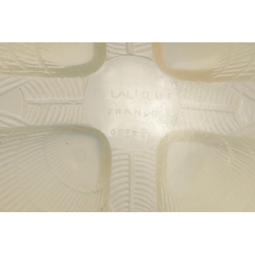 8 - A RENE LALIQUE OPALESCENT GLASS 'COQUILLE' BOWL signed R Lalique France and numbered 3200 (24cm diam... 