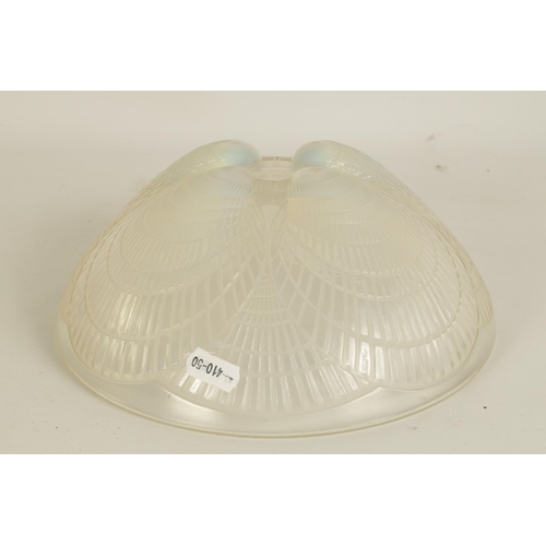 8 - A RENE LALIQUE OPALESCENT GLASS 'COQUILLE' BOWL signed R Lalique France and numbered 3200 (24cm diam... 