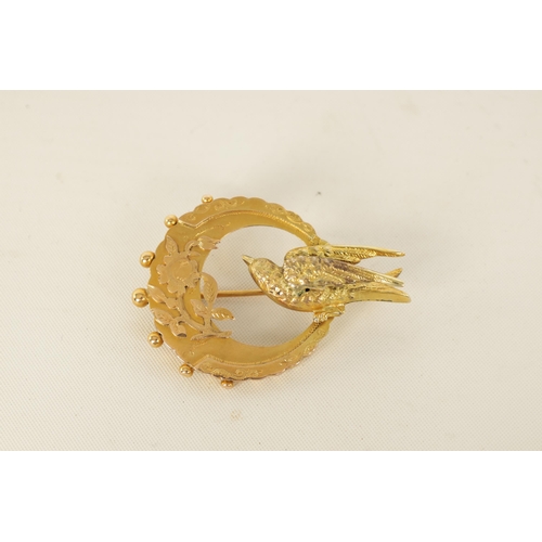 235 - A COLLECTION OF THREE GOLD BROOCHES comprising two Victorian 14ct gold examples together with a 9ct ... 