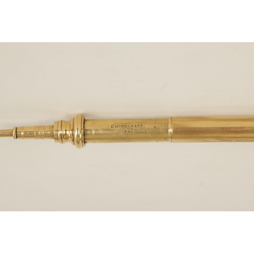 237 - A LATE 19TH CENTURY SAMPSON MORDAN & CO. 9CT GOLD CALENDAR PENCIL having a telescopic action with en... 