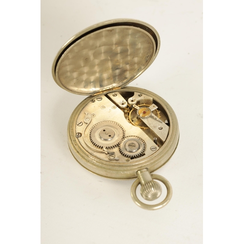 259 - A LATE 19TH CENTURY TRIPLE CALENDAR MOONPHASE OPEN FACE POCKET WATCH the nickel case enclosing a sil... 