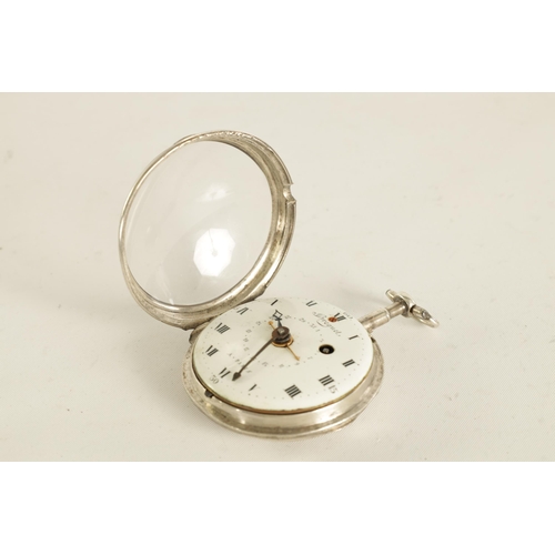 260 - BREGUET, A PARIS. AN EARLY 19TH CENTURY FRENCH SILVER CASED POCKET WATCH the enamel dial with Roman ... 