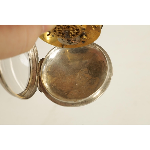 260 - BREGUET, A PARIS. AN EARLY 19TH CENTURY FRENCH SILVER CASED POCKET WATCH the enamel dial with Roman ... 