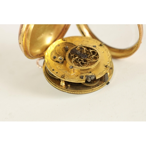 266 - KELLER EU AUTRICHE. A LATE 18TH CENTURY AUSTRIAN PAIR CASED POCKET WATCH the studded tortoiseshell o... 