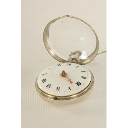 267 - M. LYTHALL, RADFORD HALL. A GEORGE III TORTOISESHELL AND SILVER PAIR CASED POCKET WATCH the silver s... 