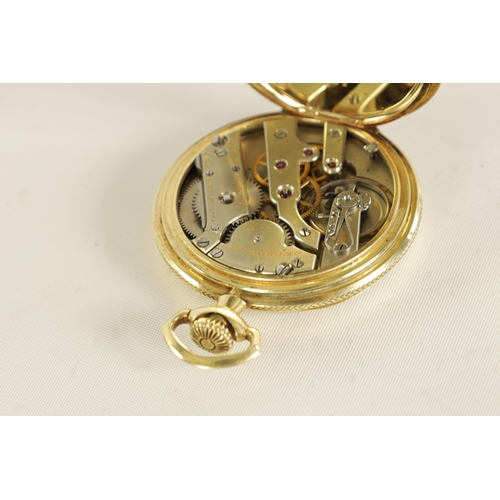 270 - AN EARLY 20TH CENTURY SWISS 14CT GOLD OPEN FACED POCKET WATCH RETAILED BY VACHERON & CONSTANTIN GENE... 