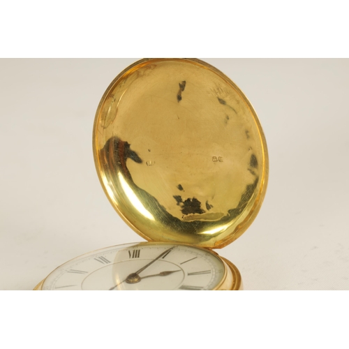 278 - KARL ZIMMERMAN, LIVERPOOL. A LATE 19TH CENTURY 18CT GOLD HUNTER POCKET WATCH with engraved spring lo... 