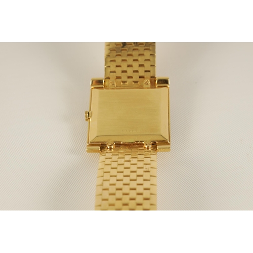 286 - A GENTLEMAN'S 18CT GOLD BUECHE-GIROD WRISTWATCH on original 18ct gold textured brick-link bracelet, ... 