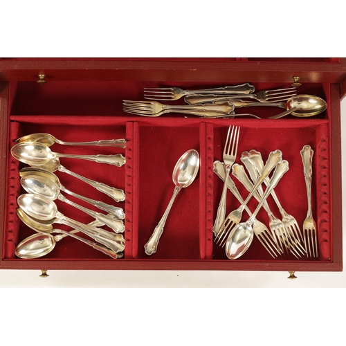 336 - AN EARLY 20TH CENTURY ITALIAN 12 PIECE SETTING SILVER CANTEEN OF CUTLERY a complete set of 90 pieces... 