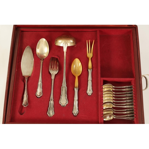 336 - AN EARLY 20TH CENTURY ITALIAN 12 PIECE SETTING SILVER CANTEEN OF CUTLERY a complete set of 90 pieces... 