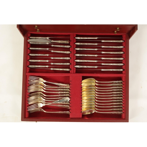 336 - AN EARLY 20TH CENTURY ITALIAN 12 PIECE SETTING SILVER CANTEEN OF CUTLERY a complete set of 90 pieces... 