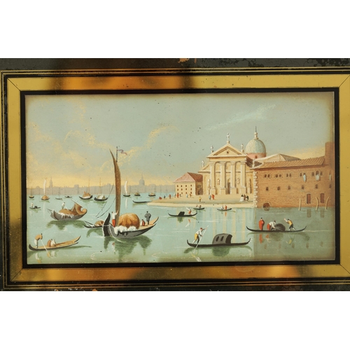 378 - A PAIR OF LATE 19TH CENTURY MINIATURE VENETIAN GOUACHE PAINTINGS of the Grand Canal and St Mark's Sq... 