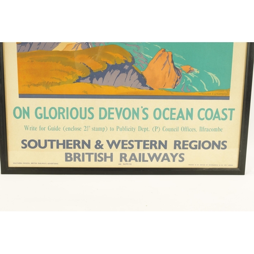 389 - A 1948 SOUTHERN RAILWAY DOUBLE ROYAL ADVERTISING POSTER OF ILFRACOMBE by Walter E Spradbery (1889-19... 