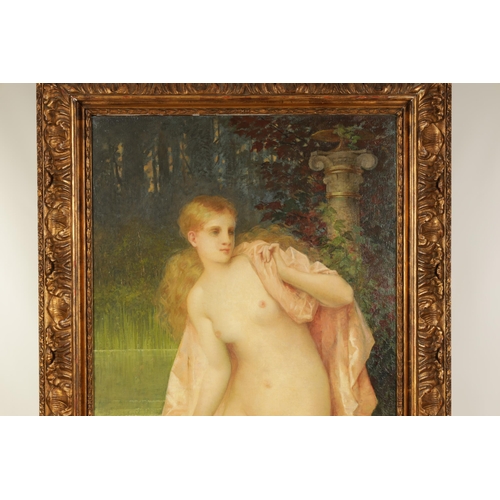 438 - PAUL PROSPER TILLER (1834 - 1915) LATE 19TH CENTURY OIL ON CANVAS - Life size nude portrait of a you... 