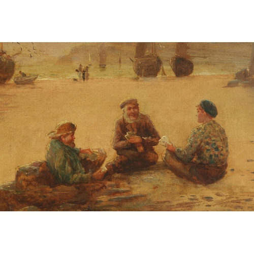 440 - STANHOPE ALEXANDER FORBES, R.A. (1857-1947) LATE 19TH CENTURY NEWLYN SCHOOL OIL ON CANVAS beach scen... 