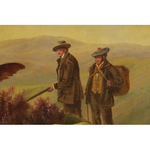 442 - WILLIAM PERRING HOLLYER (1834 - 1922) A PAIR OF 19TH CENTURY OIL ON CANVAS depiciting shooting scene... 