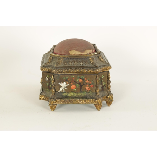 492 - A LATE 17TH/EARLY 18TH CENTURY CONTINENTAL ORMOLU MOUNTED TORTOISESHELL AND IVORY INLAID DRESSING TA... 