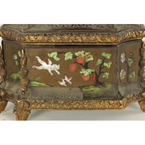 492 - A LATE 17TH/EARLY 18TH CENTURY CONTINENTAL ORMOLU MOUNTED TORTOISESHELL AND IVORY INLAID DRESSING TA... 