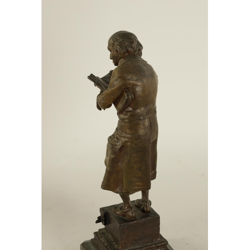 520 - CARL KAUBA (1865 - 1922) AUSTRIAN/AMERICAN. AN EARLY 20TH CENTURY BRONZE SCULPTURE green patinated a... 