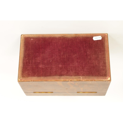 525 - A 19TH CENTURY OAK HABERDASHERY BOX retailed by F. ALDIS 11 BELGRAVE MANSIONS numbered Rd. 52066/889... 