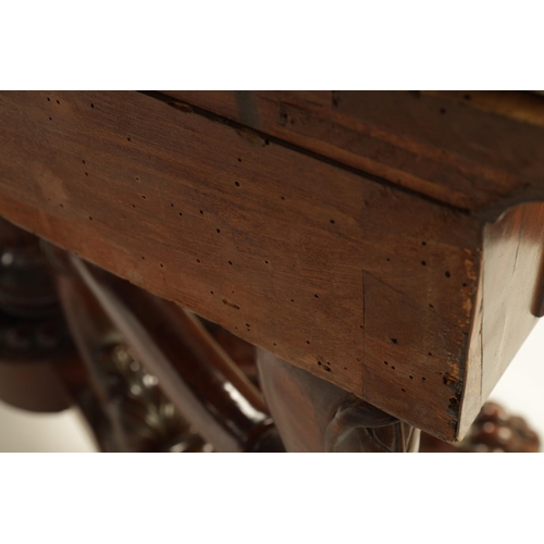 1003 - A STYLISH REGENCY BRASS INLAID MAHOGANY SIDE TABLE with white marble top above a frieze drawer inlai... 