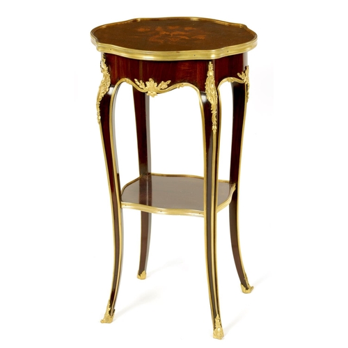 992 - GILLOWS, LANCASTER. A 19TH CENTURY LOUIS XVI STYLE ENGLISH ORMOLU MOUNTED AND MARQUETRY INLAID MAHOG... 