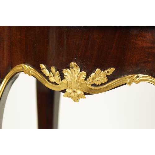 992 - GILLOWS, LANCASTER. A 19TH CENTURY LOUIS XVI STYLE ENGLISH ORMOLU MOUNTED AND MARQUETRY INLAID MAHOG... 