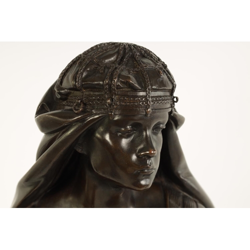 567 - JEAN JULES SALMSON (1823 -1902) A 19TH CENTURY FRENCH PATINATED BRONZE SCULPTURE depicting an easter... 