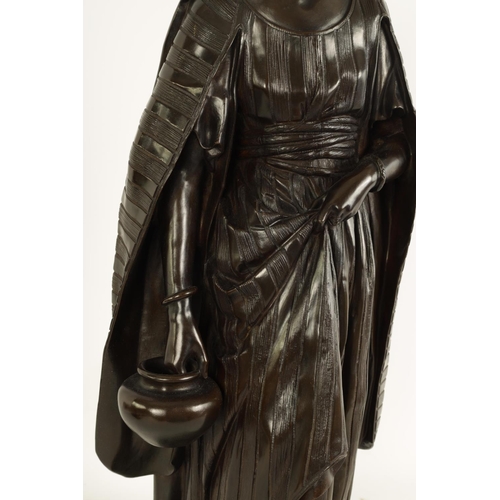 567 - JEAN JULES SALMSON (1823 -1902) A 19TH CENTURY FRENCH PATINATED BRONZE SCULPTURE depicting an easter... 