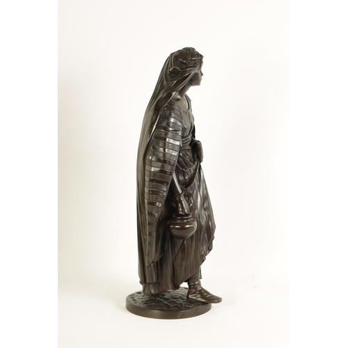 567 - JEAN JULES SALMSON (1823 -1902) A 19TH CENTURY FRENCH PATINATED BRONZE SCULPTURE depicting an easter... 