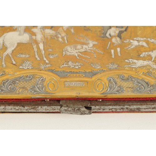 568 - JEAN JULIEN FAUCHERRE (1805-1891) A FINE MID 19TH CENTURY FRENCH MIXED METAL CIGARETTE/CARD CASE fin... 