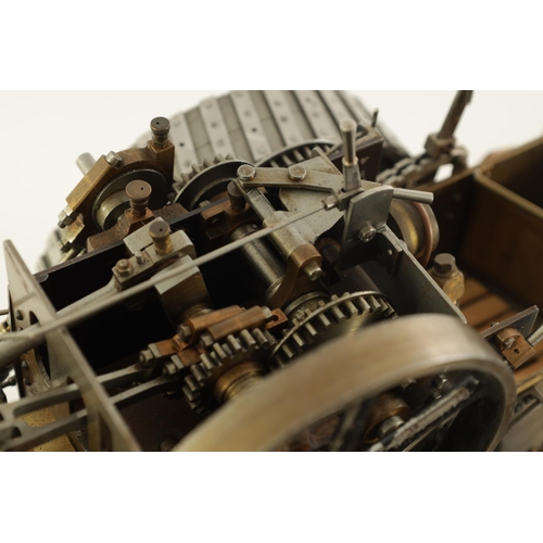 604 - A FINE HANDMADE LIVE-STEAM ENGINEER'S MODEL OF A ROAD TRACTOR constructed in bronze and steel with f... 