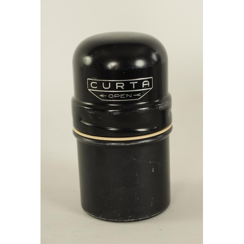 614 - A CURTA TYPE II CALCULATOR No. 523686 with original instruction booklets and metal case (11cm high)