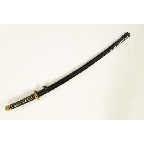 653 - AN EARLY 20TH CENTURY JAPANESE ARMY OFFICER'S SAMURAI KATANA SWORD the grip with simulated binding a... 