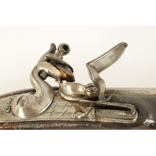 663 - AN EARLY 19TH CENTURY TURKISH FLINTLOCK PISTOL having a 25cm steel barrel with Eastern script with s... 