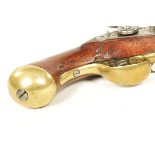 672 - A WILLIAM IV LATE NEW LAND PATTERN FLINTLOCK SERVICE PISTOL having a plain steel barrel and tang, bo... 