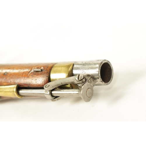 672 - A WILLIAM IV LATE NEW LAND PATTERN FLINTLOCK SERVICE PISTOL having a plain steel barrel and tang, bo... 