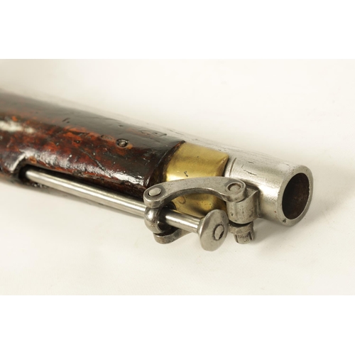 673 - AN EARLY 19TH CENTURY NEW LAND PATTERN FLINTLOCK SERVICE PISTOL BY TOWER with plain steel barrel and... 