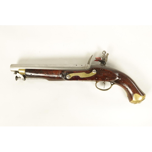 673 - AN EARLY 19TH CENTURY NEW LAND PATTERN FLINTLOCK SERVICE PISTOL BY TOWER with plain steel barrel and... 